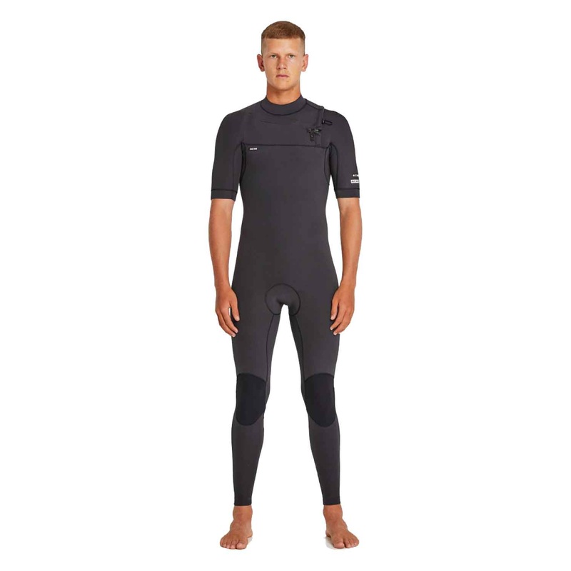 NCHE 2mm Chest Zip Short Arm Steamer Black
