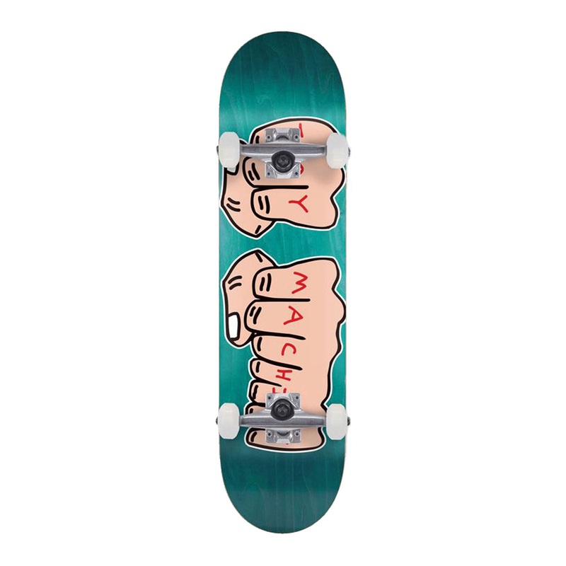 Toy Machine Fists Woodgrain Mini Complete Skateboard - 7.375"