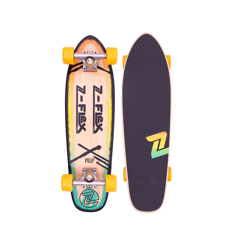 Z Flex 27" Pop Rasta Cruiser Skateboard