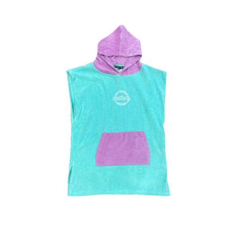 Youth Hooded Poncho Towel - Mint