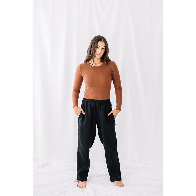 Sanbasics Women's Elastic Wide Pant