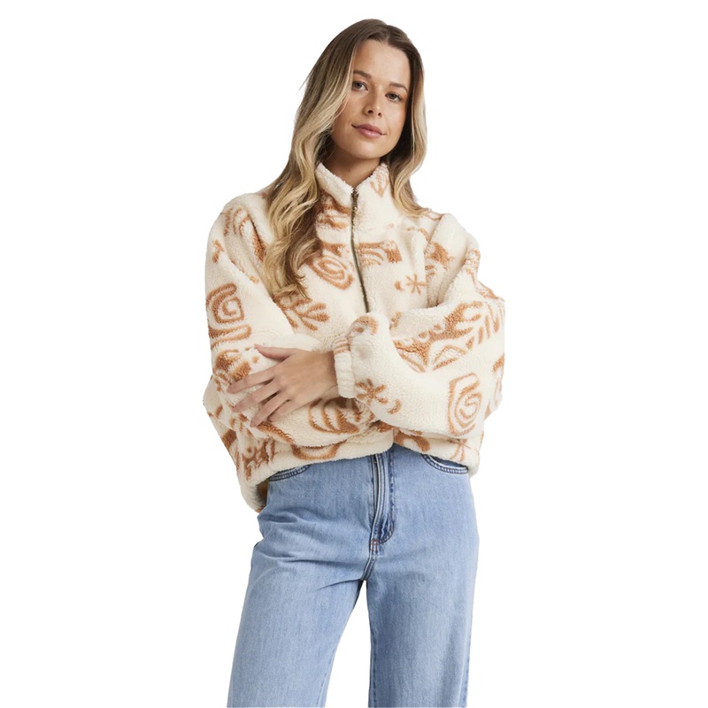 Billabong Womens Feeling Playful Half Zip Crew