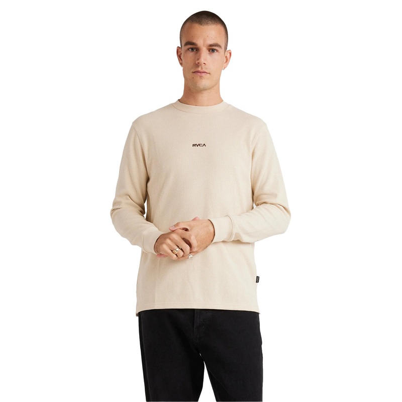 RVCA Mens Union Waffle Long Sleeve Sweater