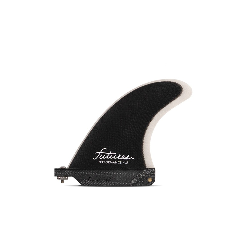 Futures Fins Performance 4.5 Fibreglass Single Longboard Fin - Black/Grey