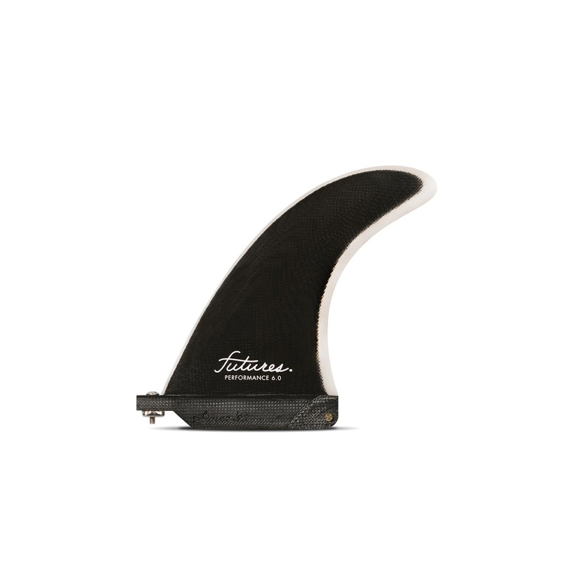 Futures Fins Performance 6.0 Fibreglass Longboard Single Fin - Black/Grey