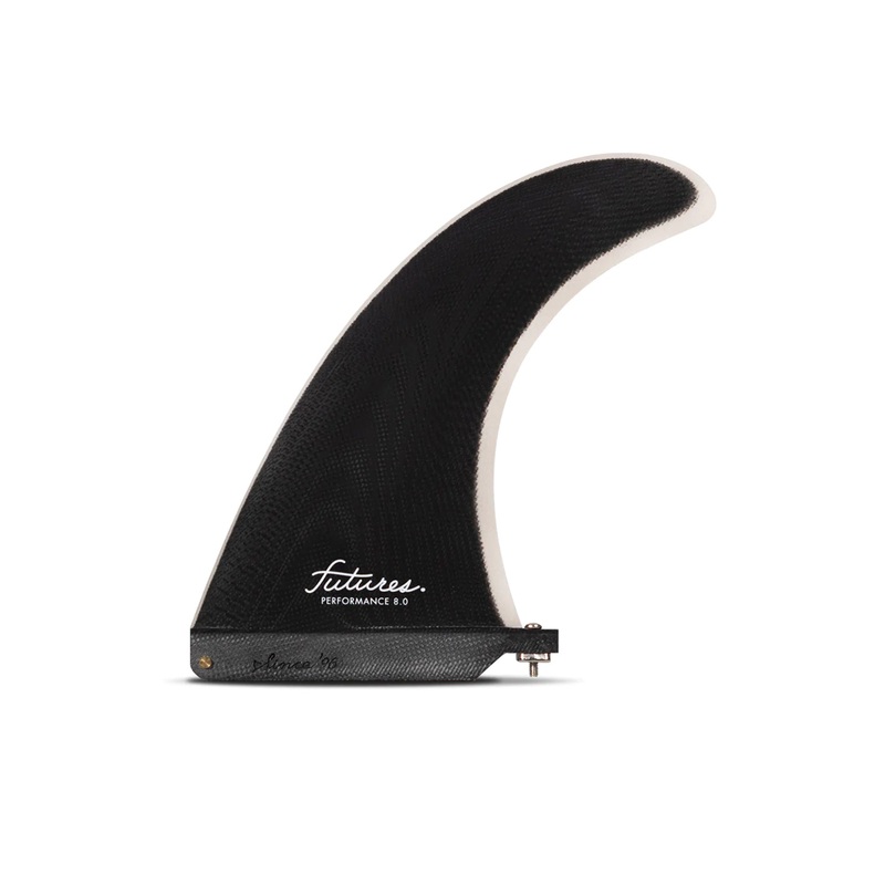Futures Fins Performance 9.0 Fibreglass Single Longboard Fin - Black/Grey