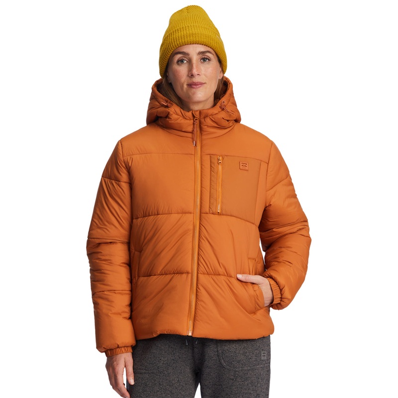 Billabong Women's A/Div Transport Puffer 3 Hooded Zip-Up Jacket