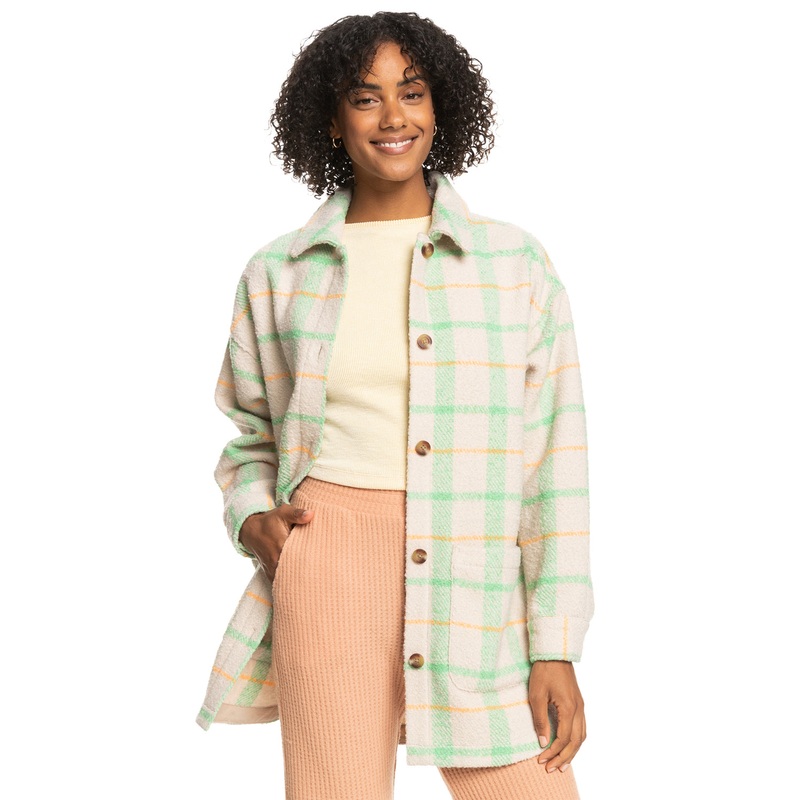 Roxy Womens Check It Out Oversized Overshirt