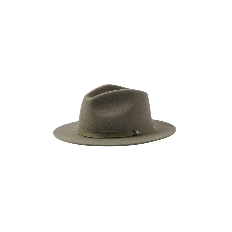 Brixton Messer Packable Fedora - Olive Surplus