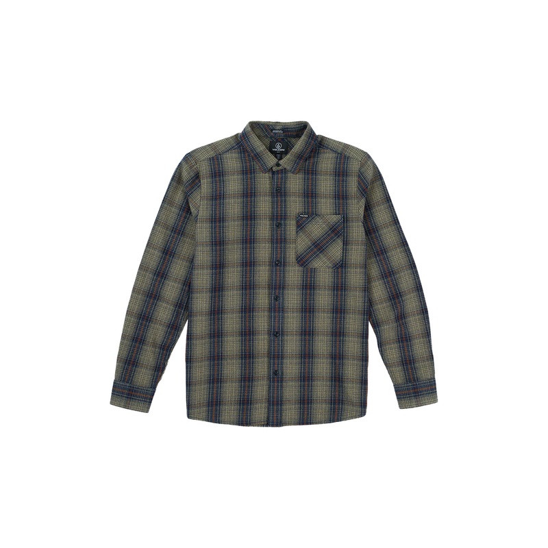 Volcom Mens Heavy Twills Flannel Long Sleeve Shirt