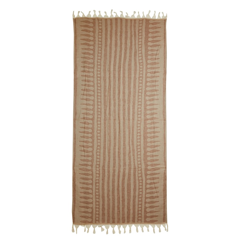 Salty Shadows Stripe Two Tone Turkish Towel