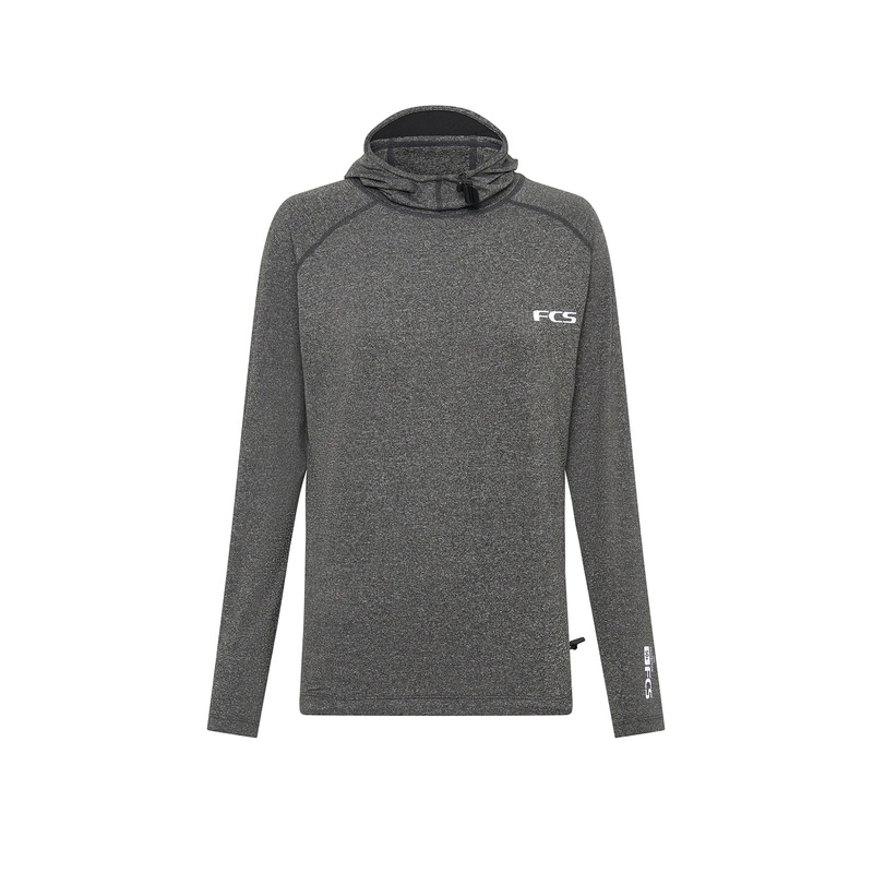 FCS Mens Essential Hooded Long Sleeve Rash Vest