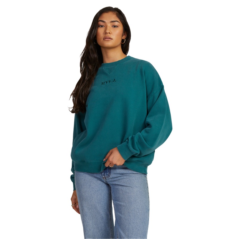 RVCA Womens Pocket Crew Sweatshirt
