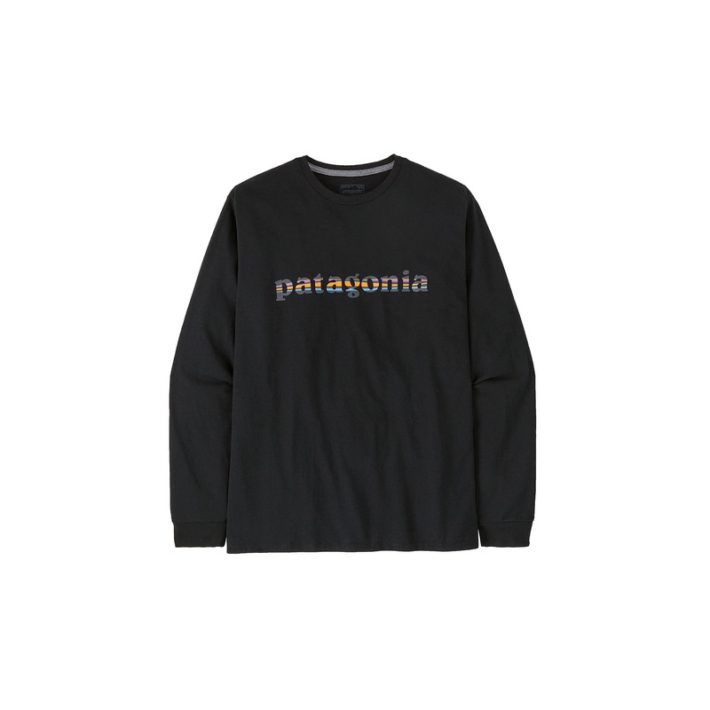 Patagonia Mens Long-Sleeved '73 Text Logo Responsibili-Tee