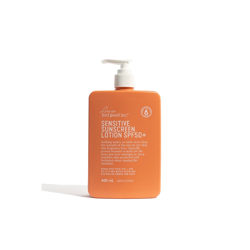 We are feel good inc. Sensitive Sunscreen SPF50+