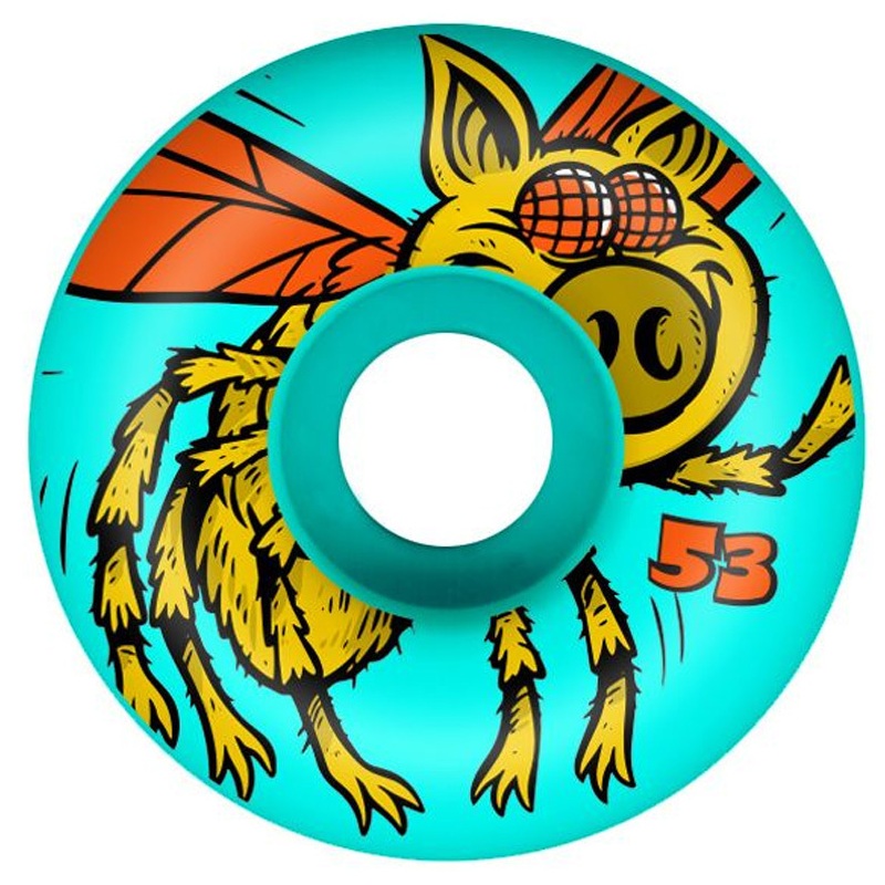 53mm 101a Pig Big Fly Wheels - Teal