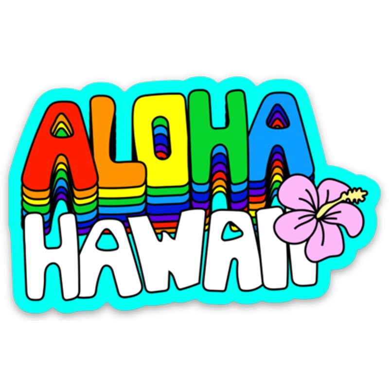 Aloha Hawaii 3" Sticker