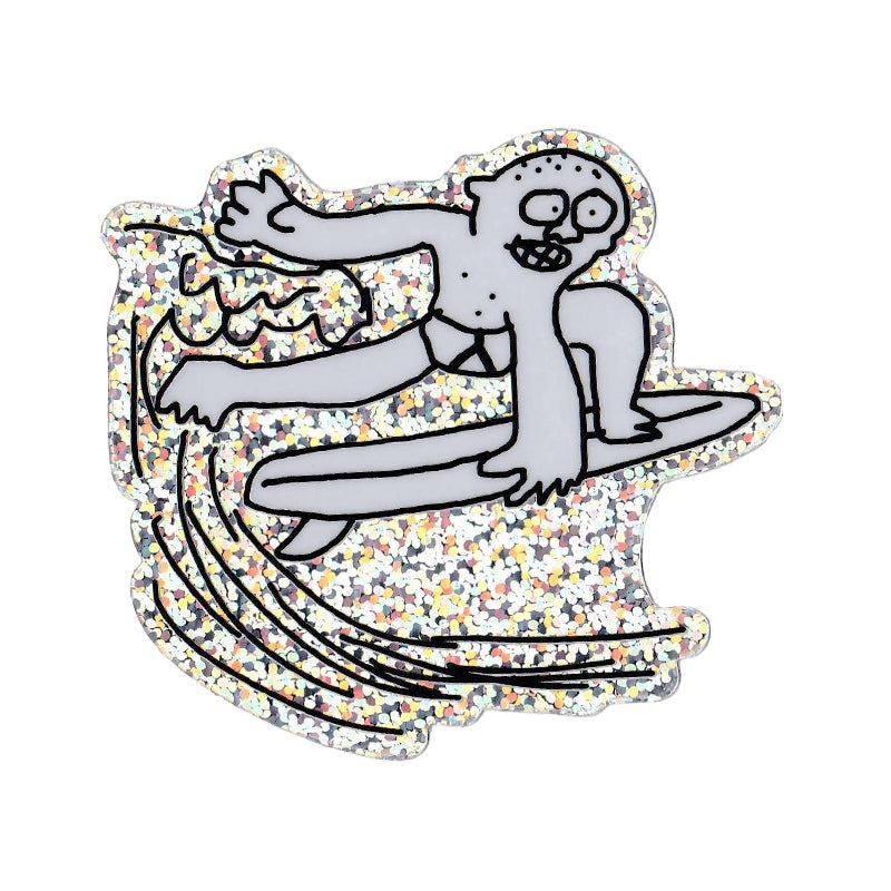 Captain Underpants 3.25" Glitter Sticker