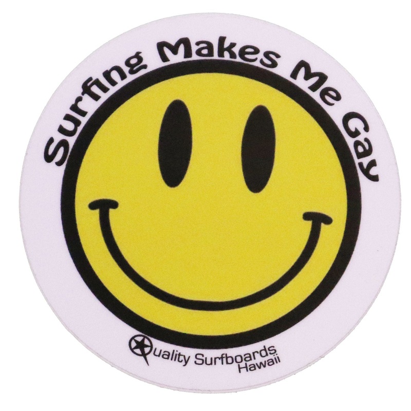 Surfing Makes Me Gay 3"  Sticker