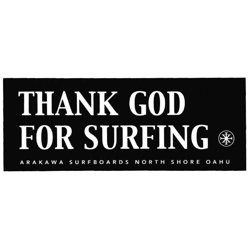 Thank God For Surfing Sticker 6.5"