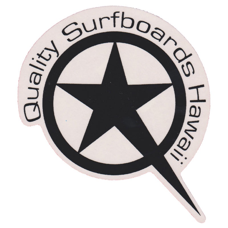 Quality Star Q sticker black on clear lg 7"