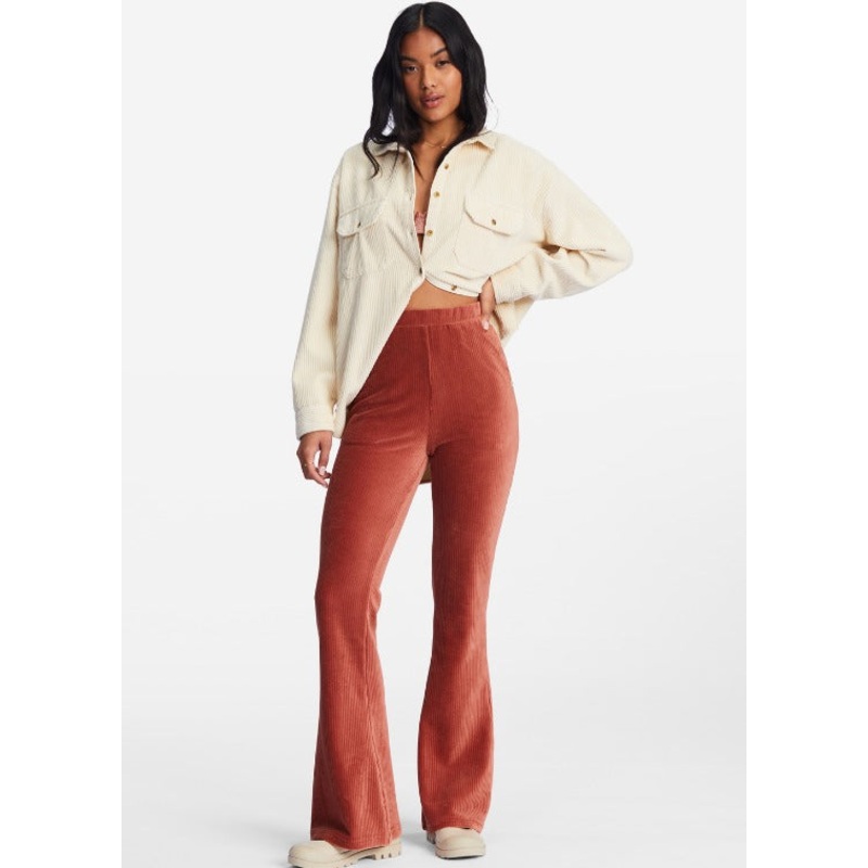 Billabong Hit A Cord High-Waisted Corduroy Flared Pants