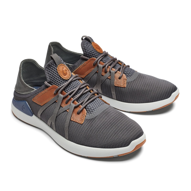 Olukai Mio L Mens Athletic Shoe - Pavement / Vintage Indigo