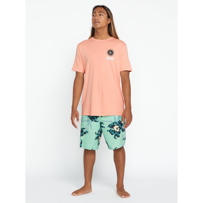 Volcom Farm To Yarn Rayz Short Sleeve Tee Shirt - Summer Orange