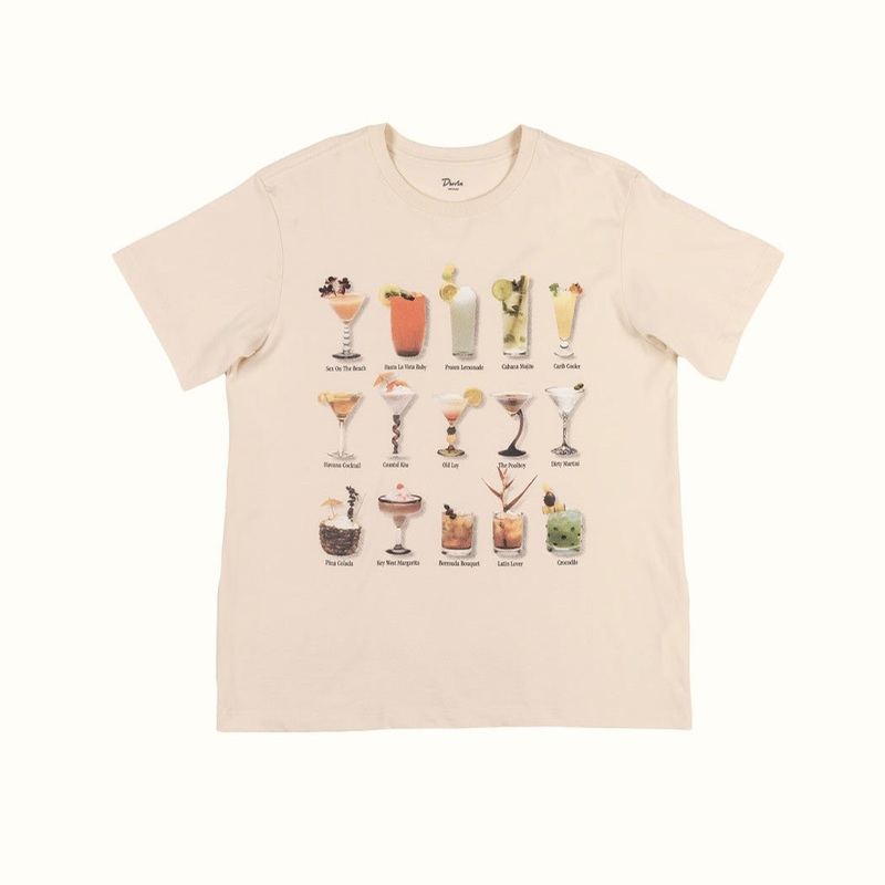 Duvin Cocktail Menu Tee - Antique