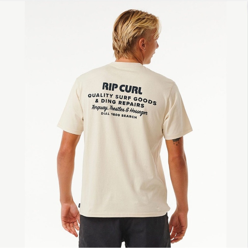 Rip Curl Heritage Ding Repairs Tee - Vintage Yellow