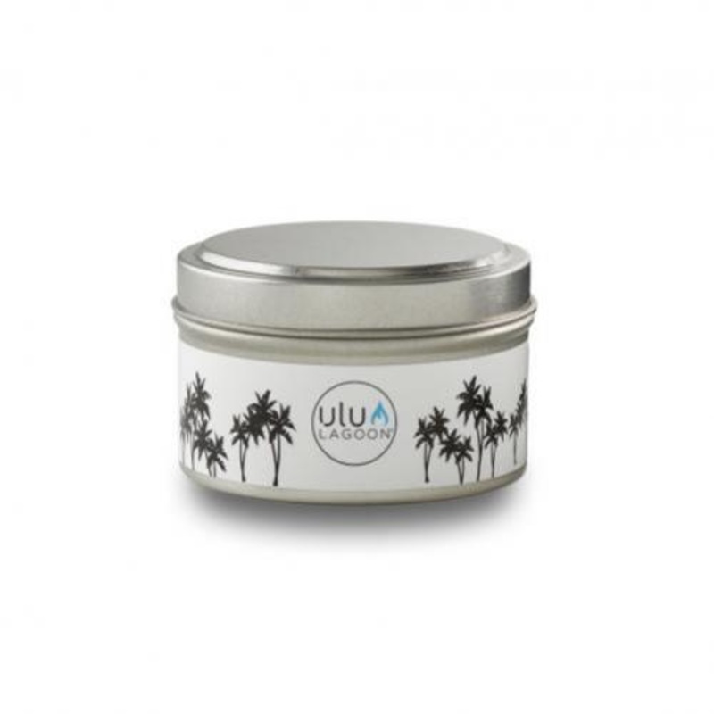 Ulu Lagoon 6oz Black Palms Travel Tin Candle (Coconut Surf Wax Scent)