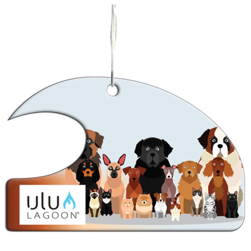 Ulu Lagoon Cats and Dogs Mini Wave Air Freshener (Original Coconut Surf Wax Scent)