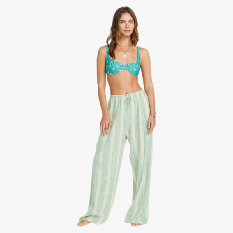Billabong Sunny Daze Elastic Waist Pants - Island Green