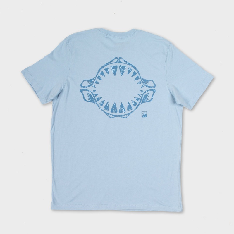 Flomotion Jaws Grunge Tee - Light Blue