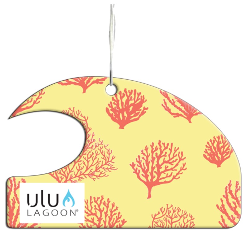 Ulu Lagoon Totally Coral Mini Wave Air Freshener (Coconut Surf Wax Scent)