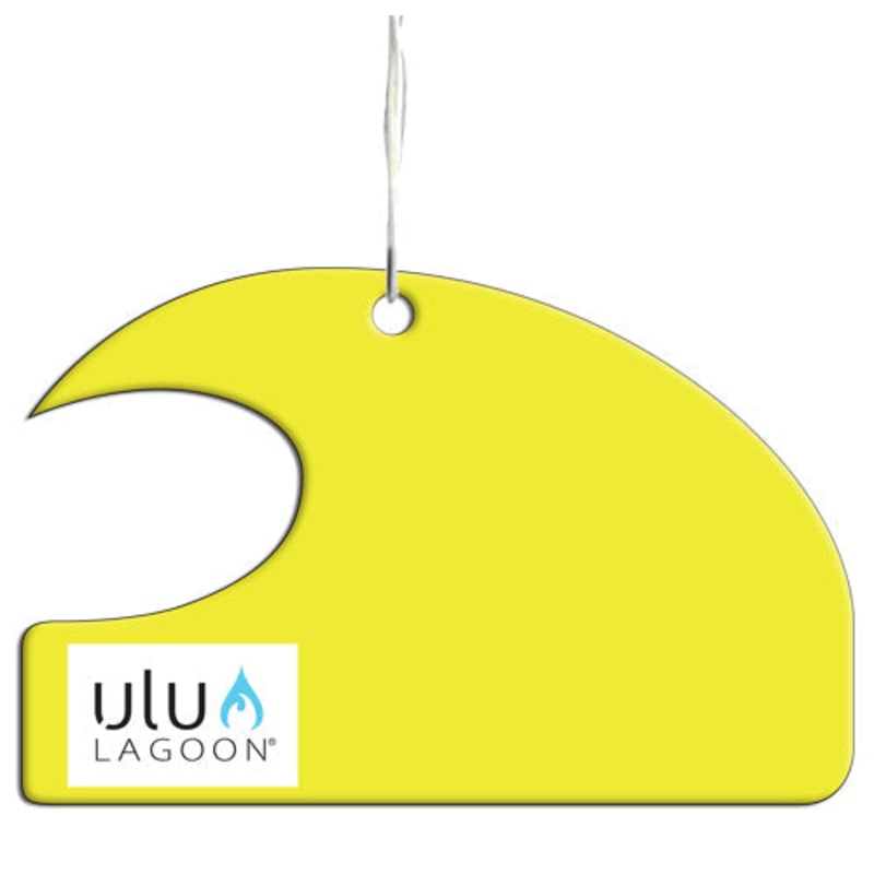 Ulu Lagoon Yellow Mini Wave Air freshener (Original Coconut Surf Wax Scent)