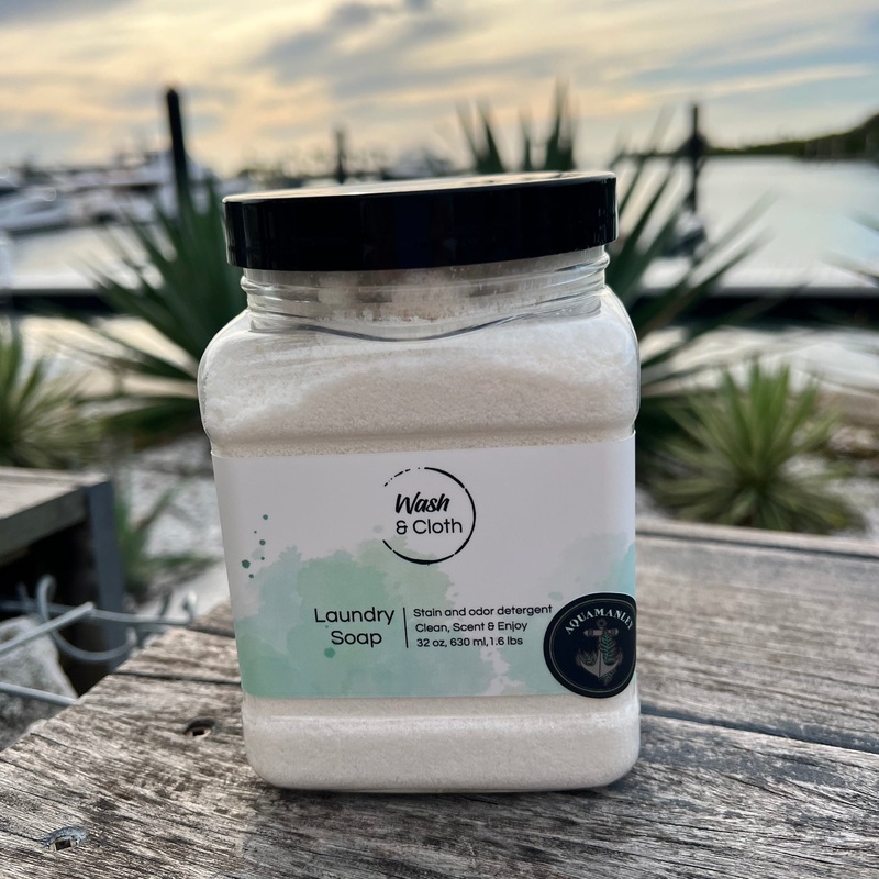 Wash & Cloth Natural Laundry Soap - Aquamanly Scent