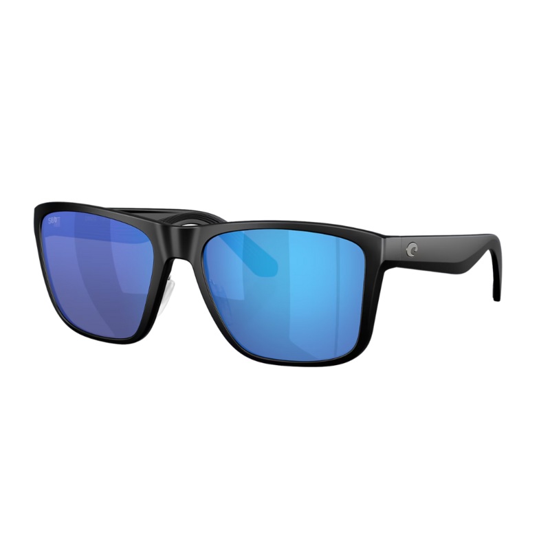 Costa Los Alijos Sunglass - Matte Black with Blue Mirror Lens