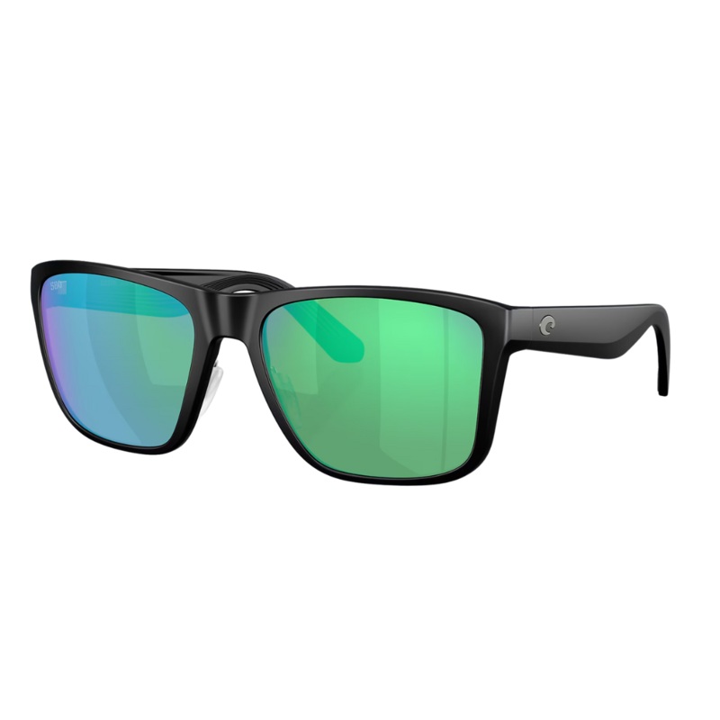 Costa Los Alijos Sunglass - Matte Black with Green Mirror Lens