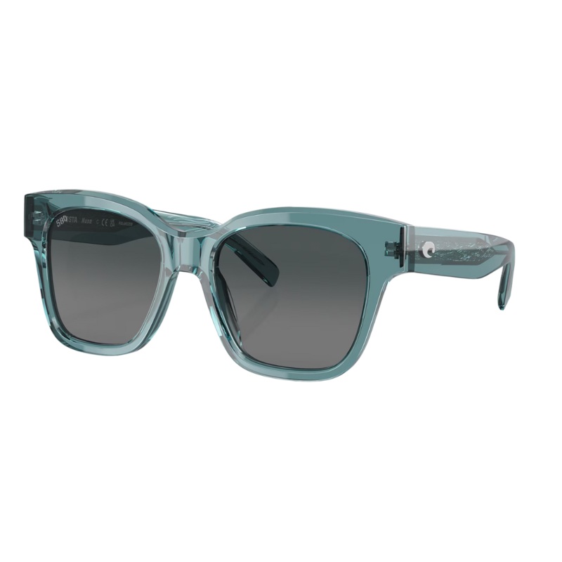 Costa Nusa Sunglass - Deep Crystal Aquamarine with Gray Gradient Polarized Glass