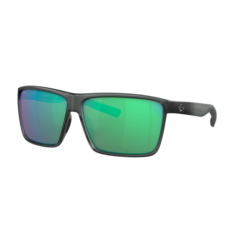 Costa Rincon Sunglass - Matte Smoke Crystal with Green Mirror Polarized Glass