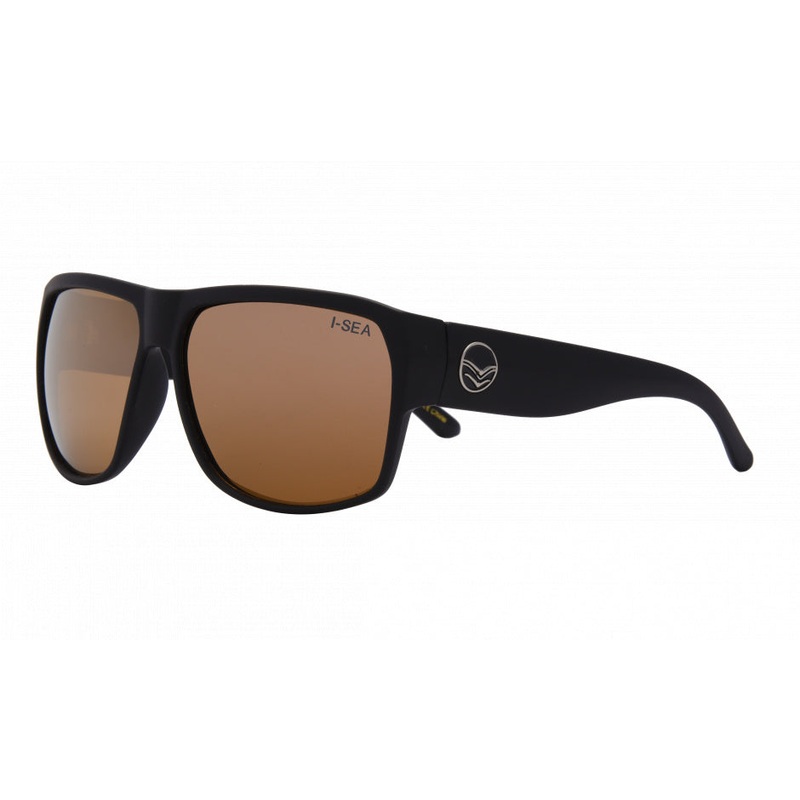 I-SEA Nick I Polarized Sunglasses - Black Rubber & Copper Mirror
