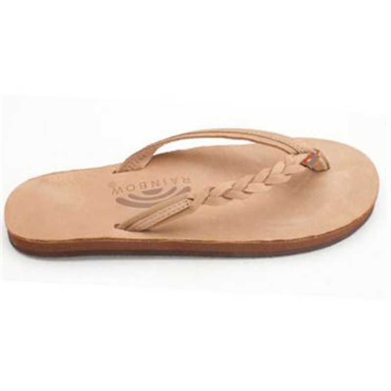 Rainbow Sandals Flirty Braidy - Single Layer Premier Leather with Arch Support with a Braided Strap (Womens)