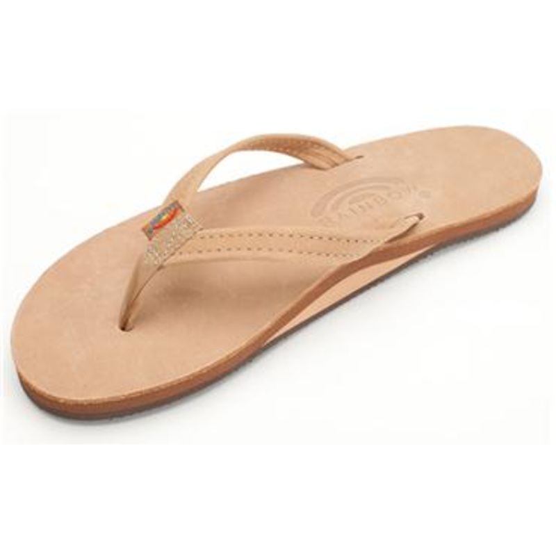 Rainbow Sandals Single Layer Premier Leather with Arch Support and a Narrow Strap (Womens)