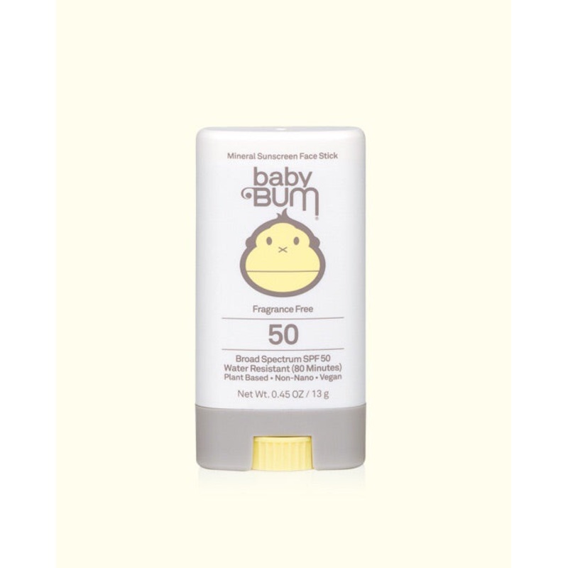 Sun Bum Baby Bum SPF 50 Mineral Sunscreen Face Stick Fragrance Free - 0.45oz