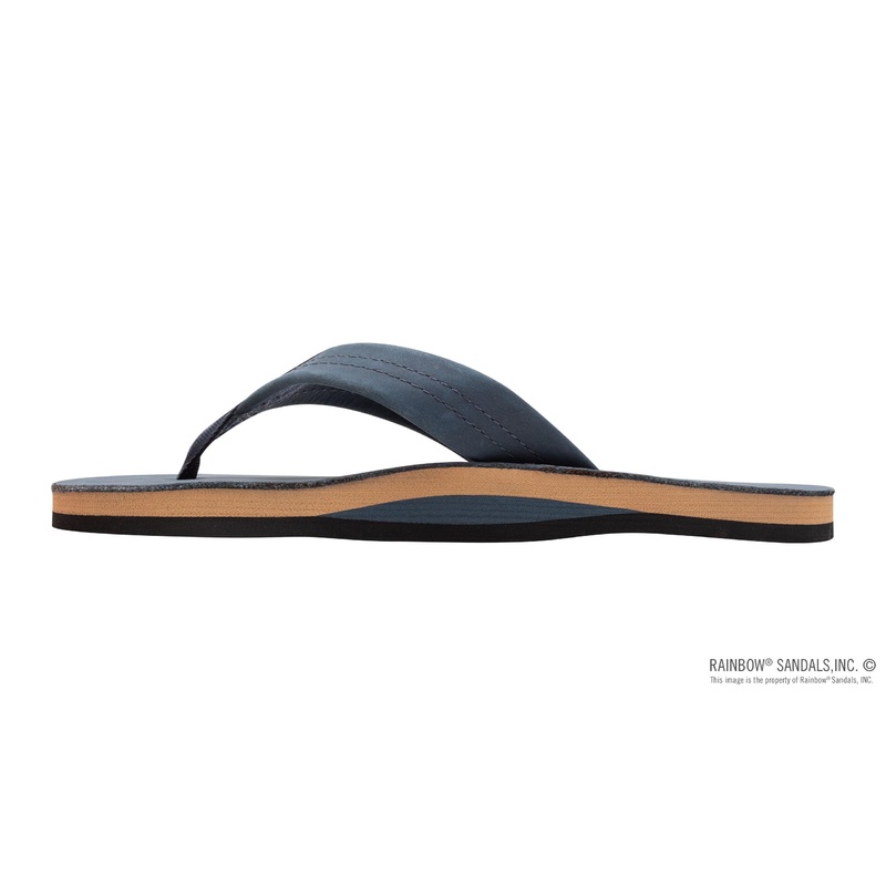 Rainbow Sandals Limited Edition Women's 1" Wide Strap Single Layer Arch Custom Colors - Navy (Womens)