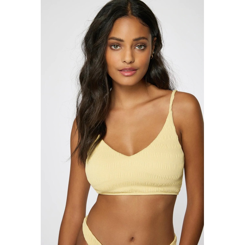 O'Neill Saltwater Solids Textured Trestles Bralette Top - Straw