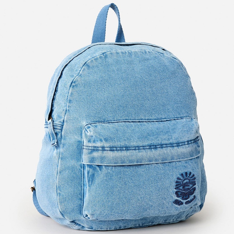 Distressed Denim 10L Backpack - Mid Blue