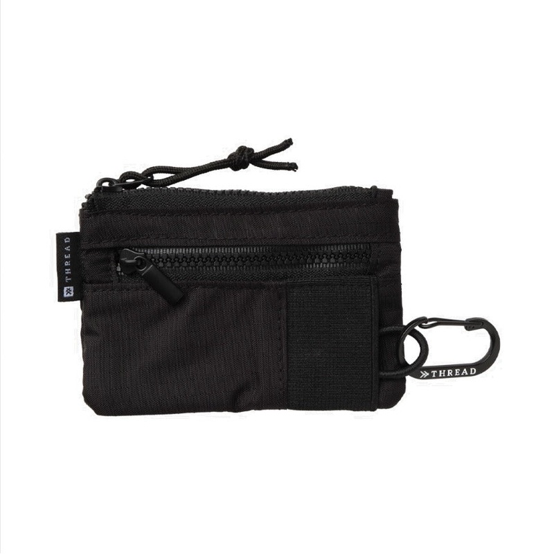 Thread Wallets Black Pouch Wallet
